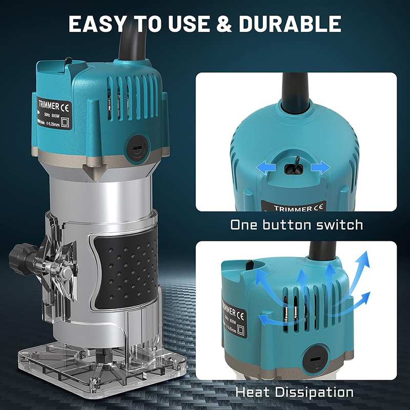 Woodworking Usa - Electric Trimmer Woodworking 800W 30000rpm Wood