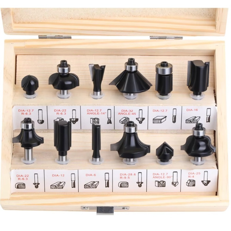 Woodworking Usa - 12pcs 6mm Shank Router Bit Set