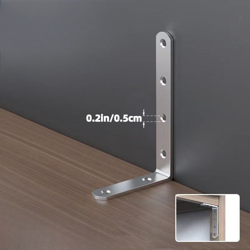 Woodworking Joint - 4pcs modern stainless steel corner L-shaped