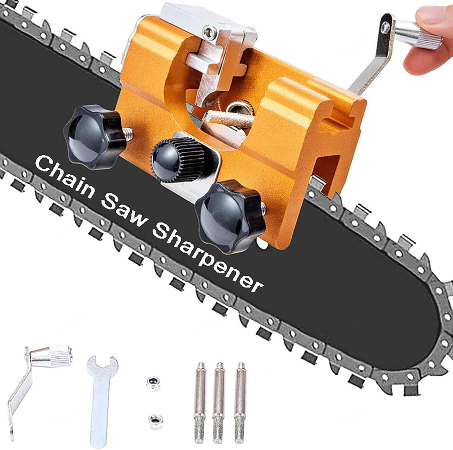 Woodworking Basic Tools - Portable Manual Chain Saw Blade Sharpener