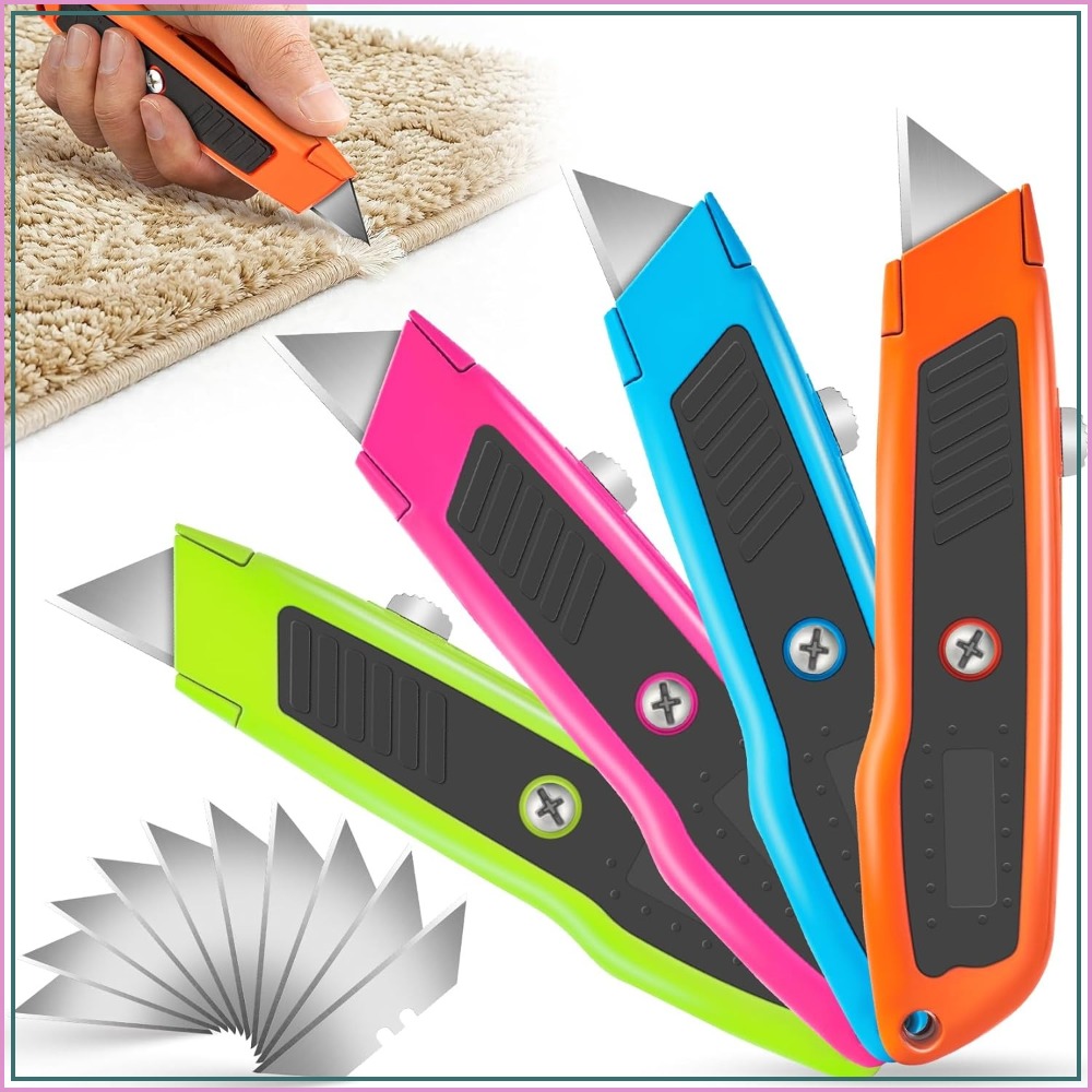 Woodworking Images Free - 4-Pack Heavy Duty Box Cutter, Retractable