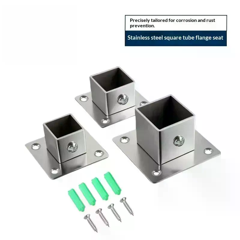 Woodworking Joint - 1/2 Sets Flange Base Stainless Steel