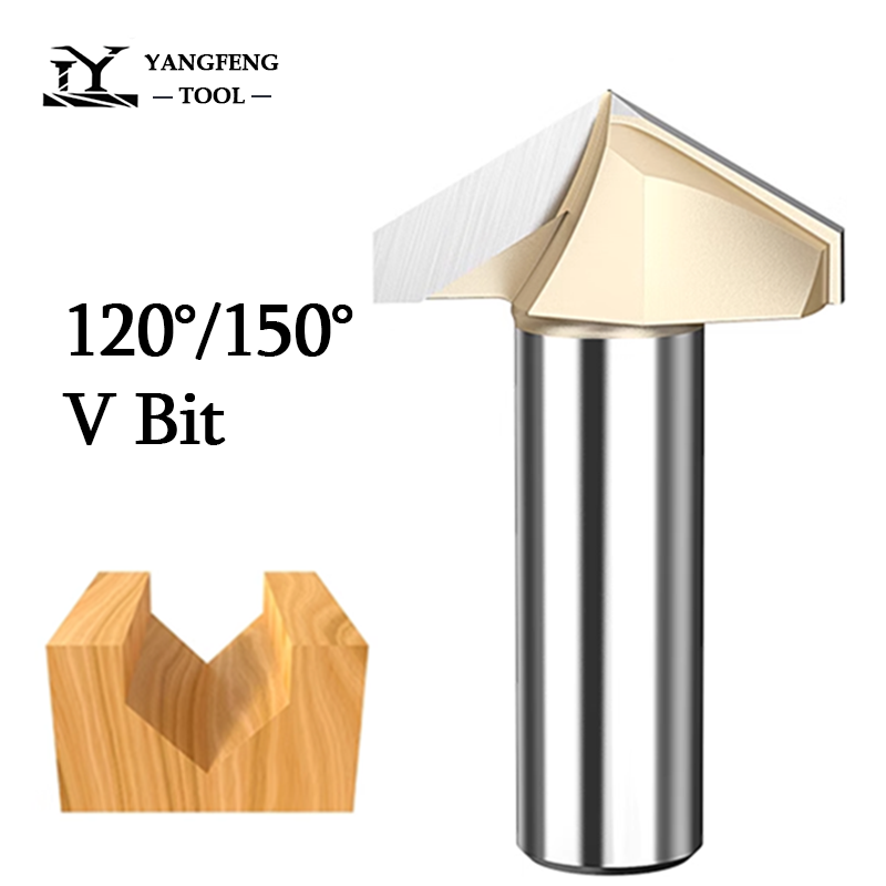 Woodworking Nc - 120 150 Degree V Bit 1/2