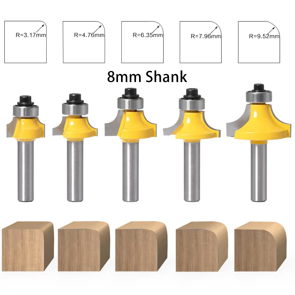 Woodworking Nc - 8mm Shank Round Corner Router Bit