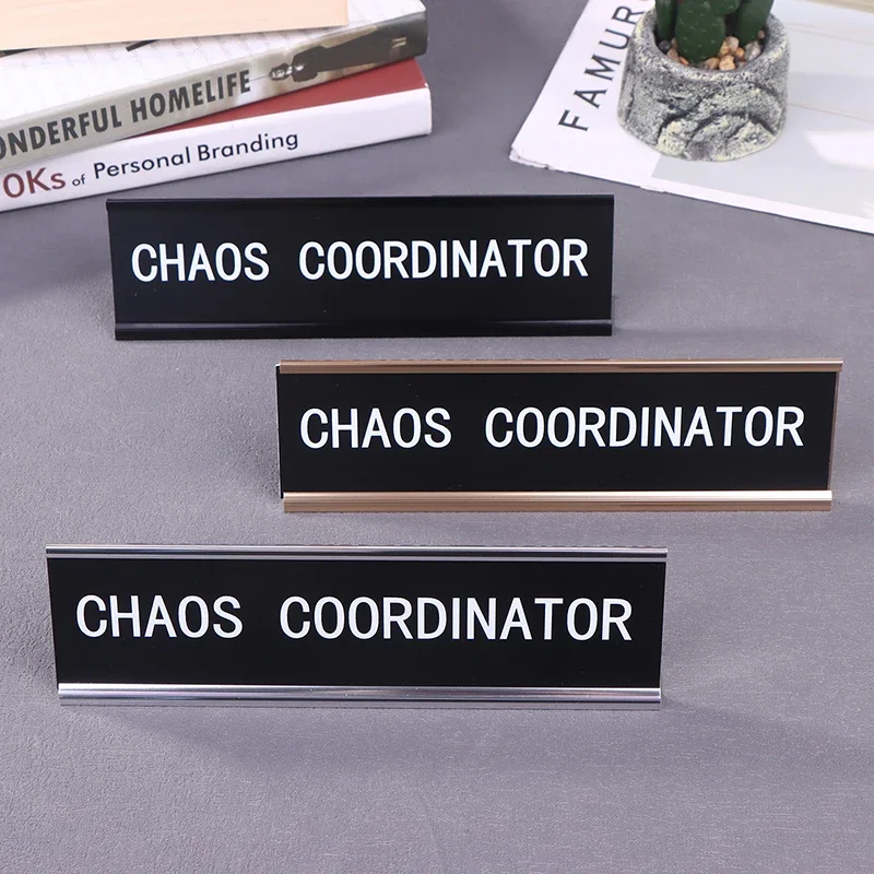 Woodworking Names - Position Card Chaos Coordinator Office Decor