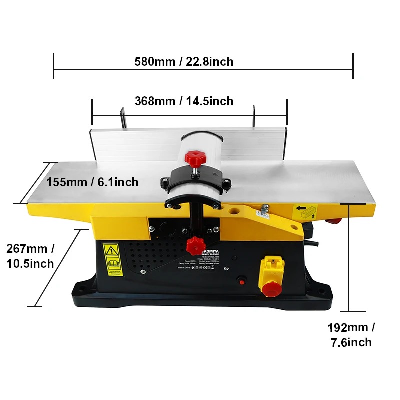 Bench Plane Jointer - 6 Inch Benchtop Wood Jointer Planer