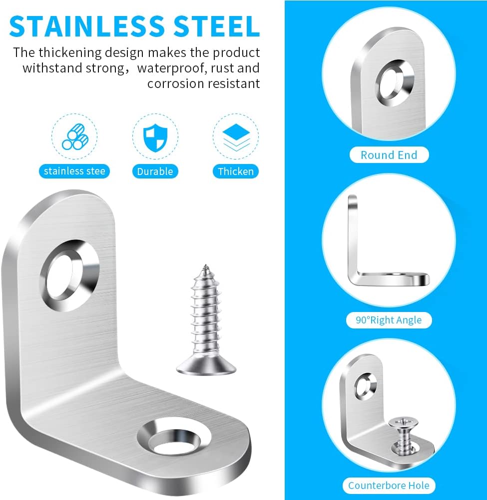 Stainless Steel L Bracket Corn - Woodworking Joint recension och pris