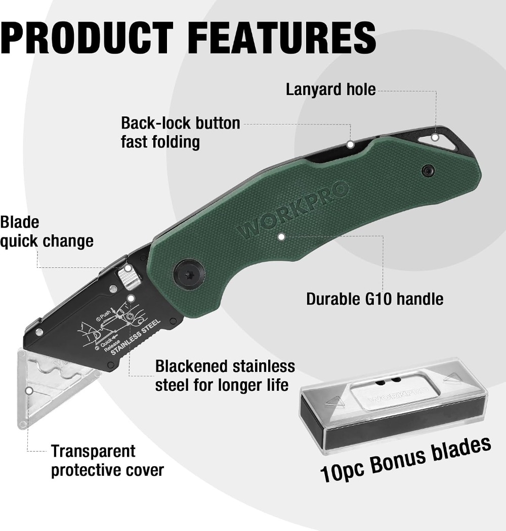 Folding Utility Knife G10 Hand - Woodworking Images Free recension och pris