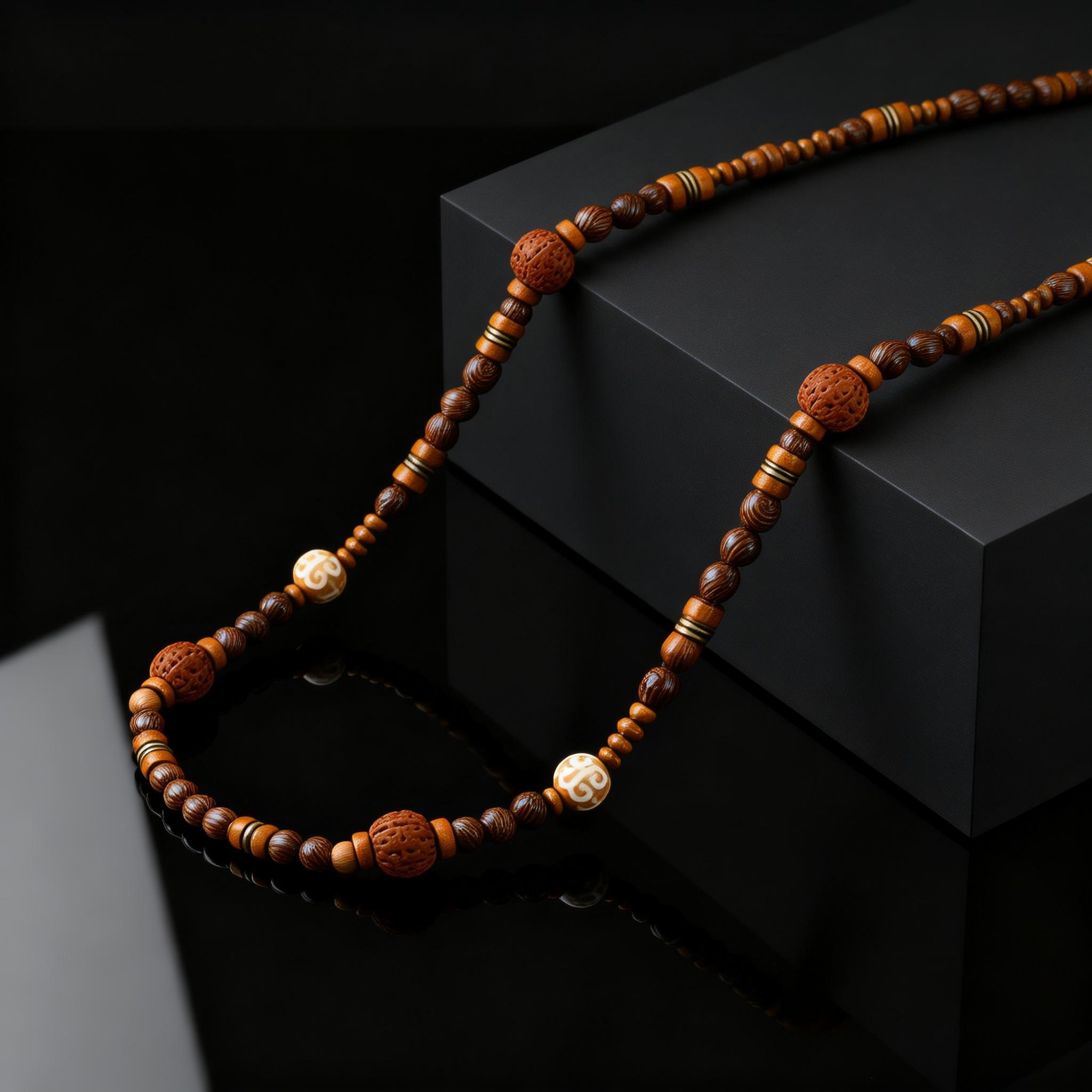 Fashion Walnut Wood Bead Neckl - Woodworking Nc recension och pris
