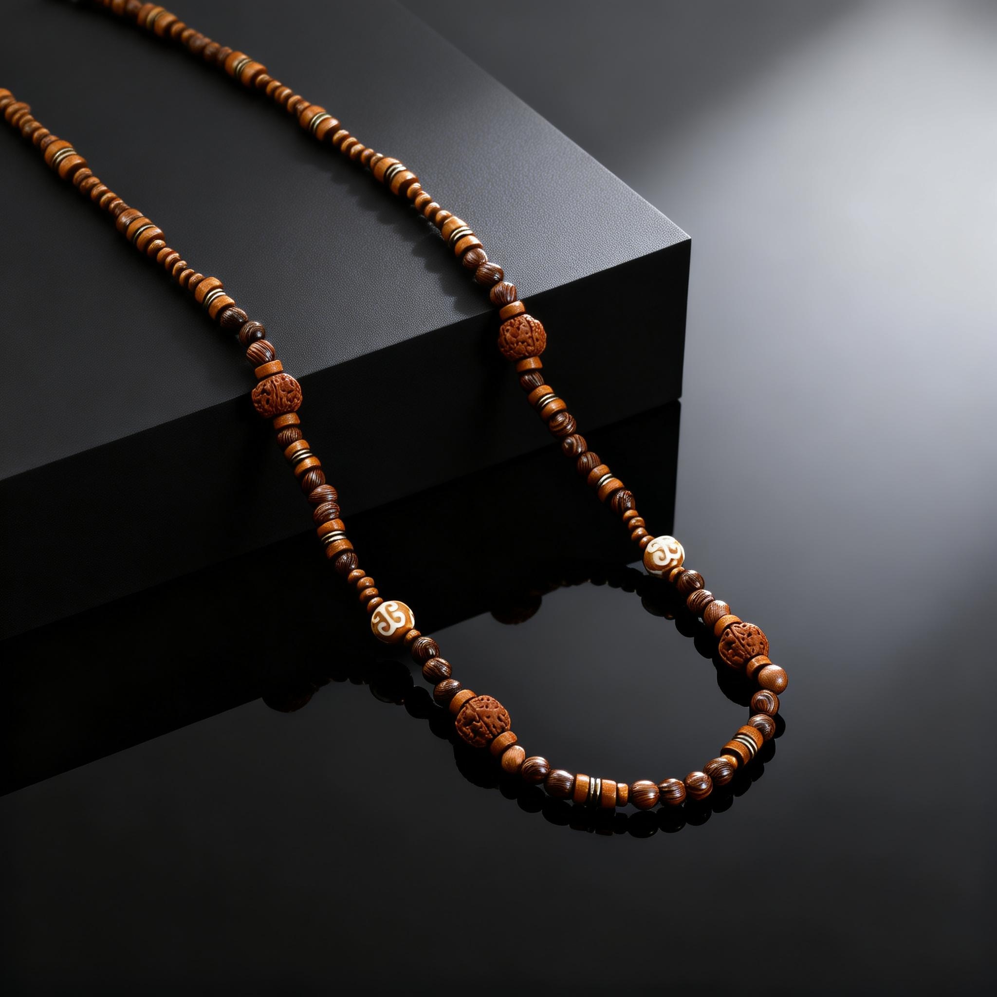 Fashion Walnut Wood Bead Neckl - Woodworking Nc recension och pris