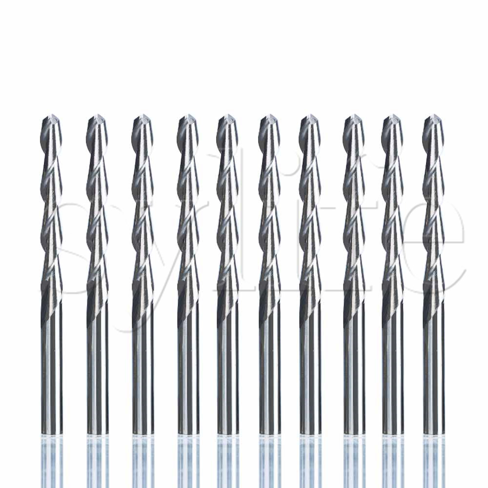 10pcs Double Flute Spiral Cutt - Woodworking Nc recension och pris