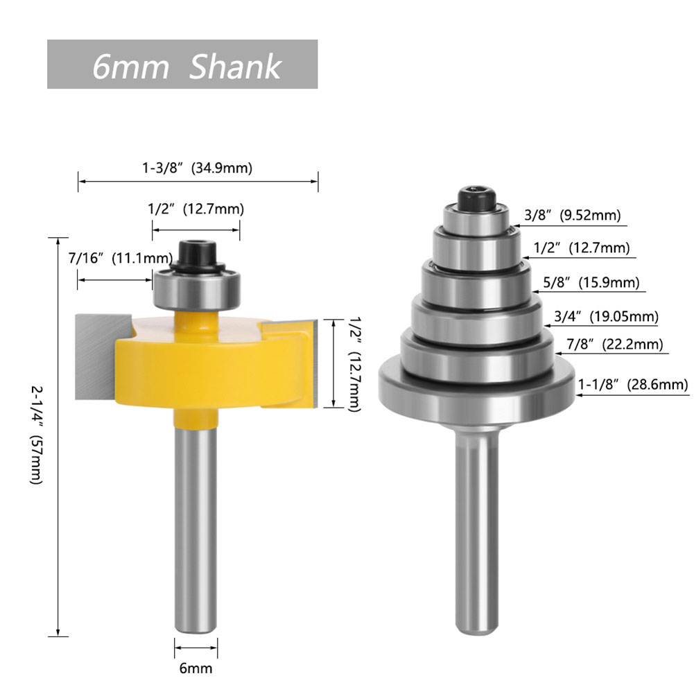 2PCS Rabbet Router Bit Set Wit - Woodworking Nc recension och pris