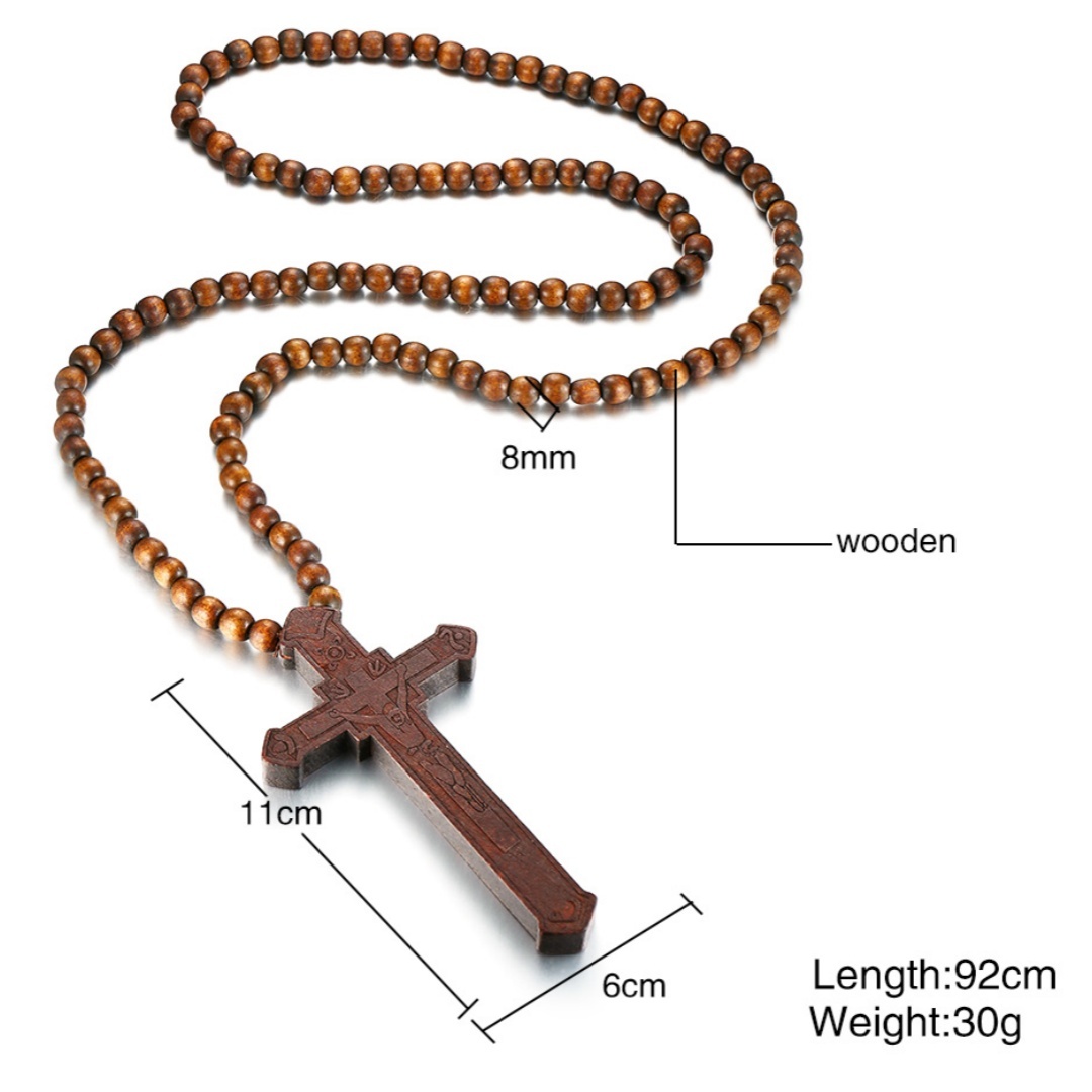 Rosary Necklace Large Wood Jes - Woodworking Nc recension och pris