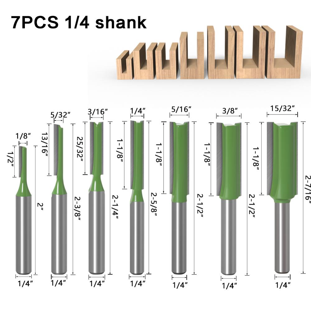 1-7pcs 6mm 1/4 inch Shank Sing - Woodworking Nc recension och pris