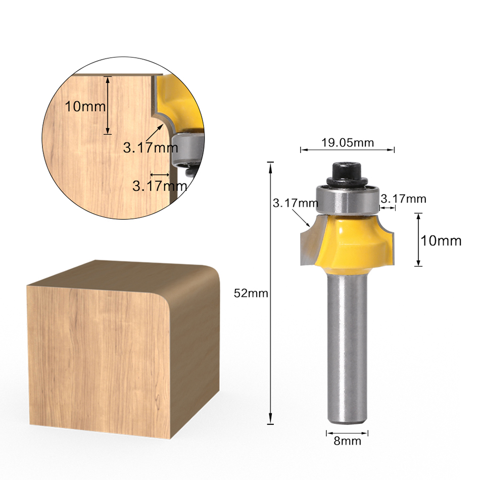 8mm Shank Round Corner Router  - Woodworking Nc recension och pris