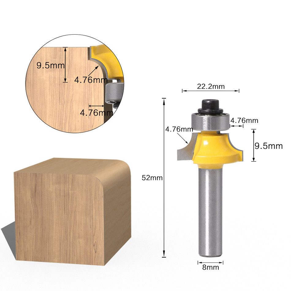 8mm Shank Round Corner Router  - Woodworking Nc recension och pris