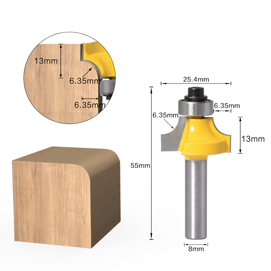 8mm Shank Round Corner Router  - Woodworking Nc recension och pris