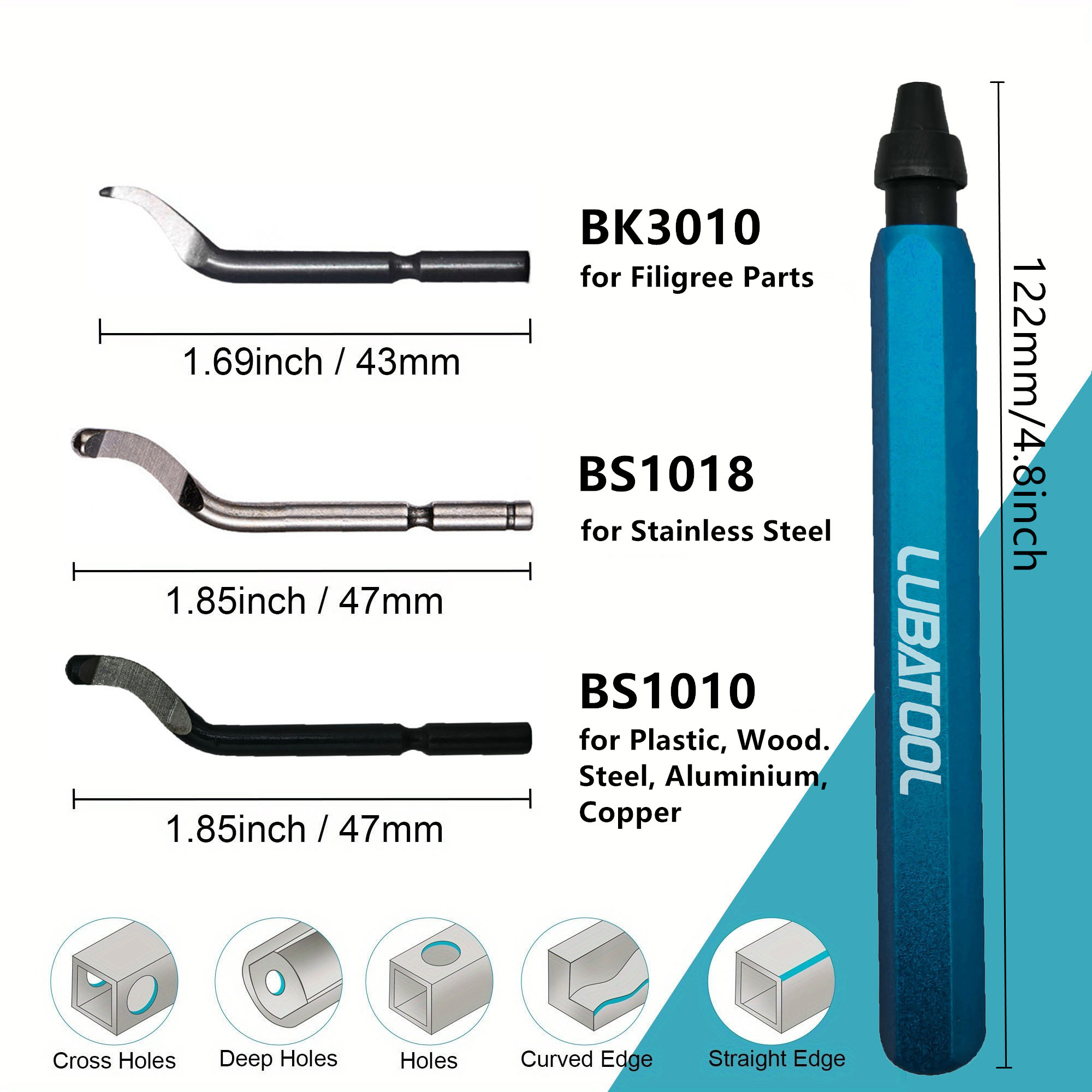 LUBATOOL Deburring Tool with 1 - Woodworking Nc recension och pris