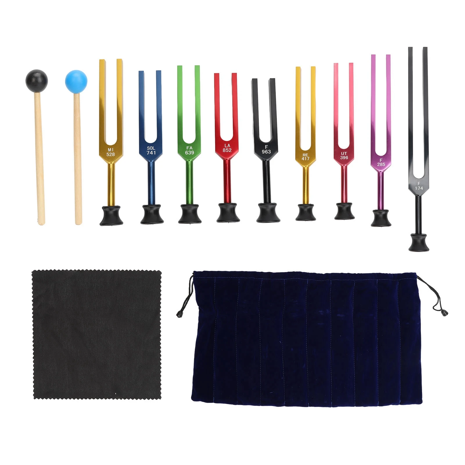 9PCS Unweighted Tuning Fork Se - Woodworking Therapy recension och pris